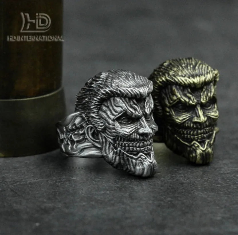 Attack on Titan-Handmade 925 Silver Ring-Japanese Anime Ring-Handmade Personality Silver Ring