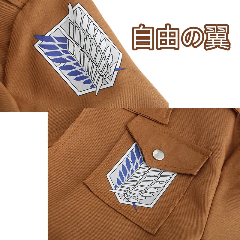 Attack on Titan Shingeki No Kyojin Cosplay Anime Costumes No Kyojin Scouting Legion Jacket Costume Dress