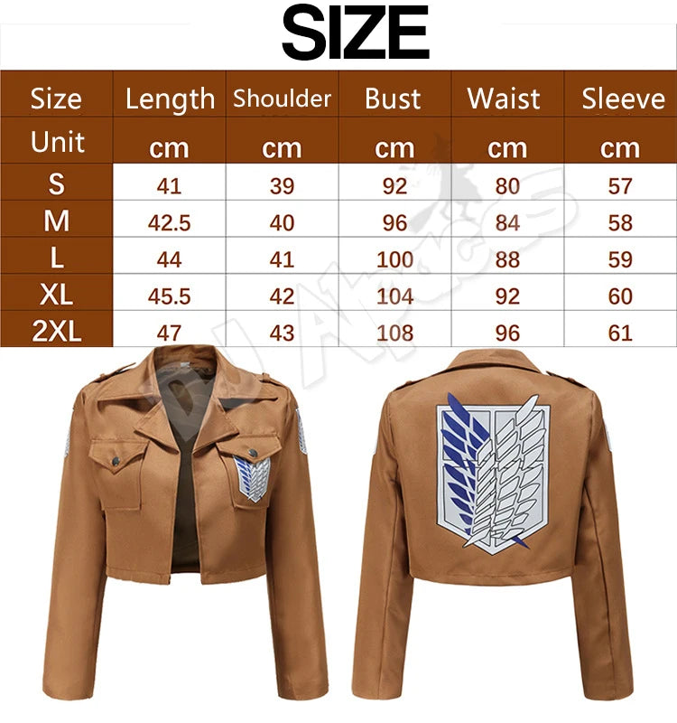 Attack on Titan Shingeki No Kyojin Cosplay Anime Costumes No Kyojin Scouting Legion Jacket Costume Dress