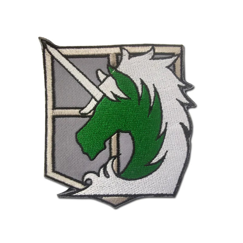 Attack on Titan Wings of Freedom Cosplay Patch Embroidery velcros Badge for Clothing, Armband, Hook & Loop Apparel Patches, 1PC