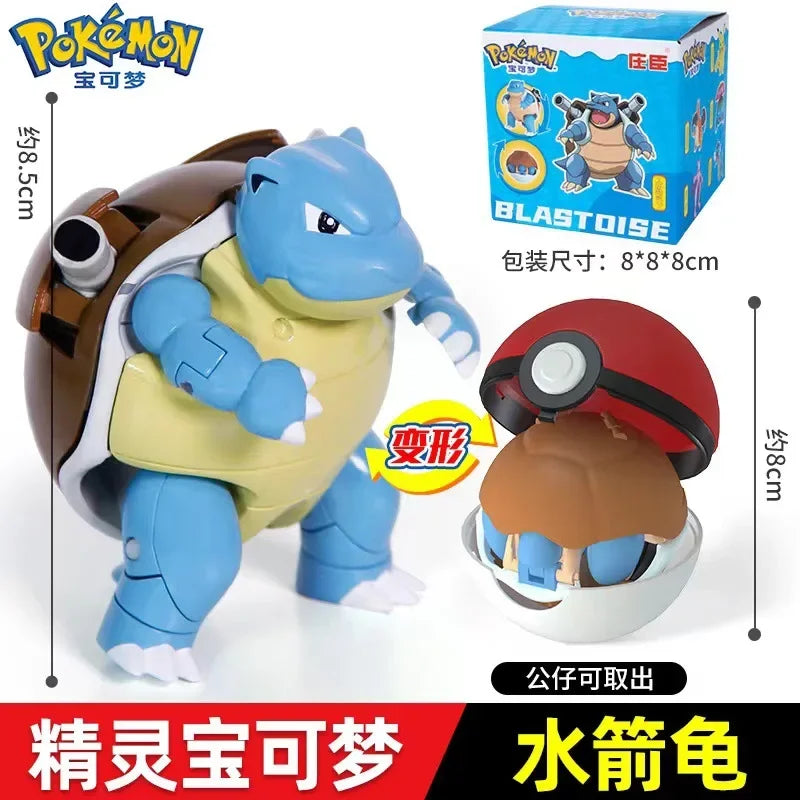 Authentic Pokémon Transformation Ball Toy Elf Pikachu Gyarados Mewtwo Venusaur Doll Desktop Ornament Doll Children's Toy Gifts