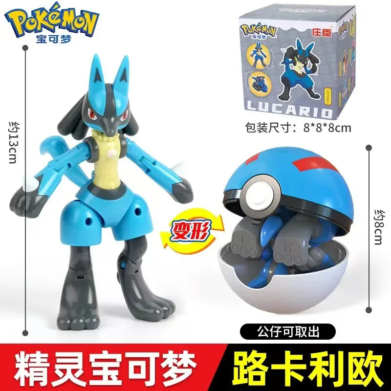 Authentic Pokémon Transformation Ball Toy Elf Pikachu Gyarados Mewtwo Venusaur Doll Desktop Ornament Doll Children's Toy Gifts