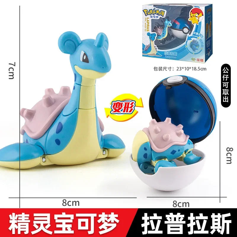 Authentic Pokémon Transformation Ball Toy Elf Pikachu Gyarados Mewtwo Venusaur Doll Desktop Ornament Doll Children's Toy Gifts