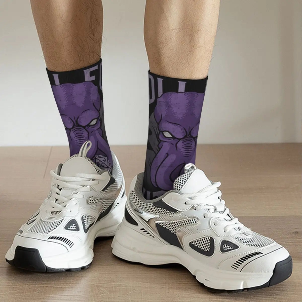 Autumn Winter Funny Unisex Roll For Initiative Socks DnD Game Sweat Absorbing Basketball Socks