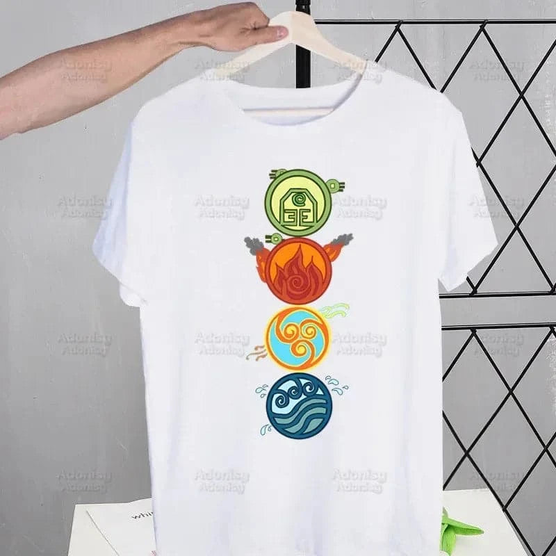 Avatar Cartoon T Shirt Men Retro The Last Airbender Tops Tees  Tshirt  Male T-shirts