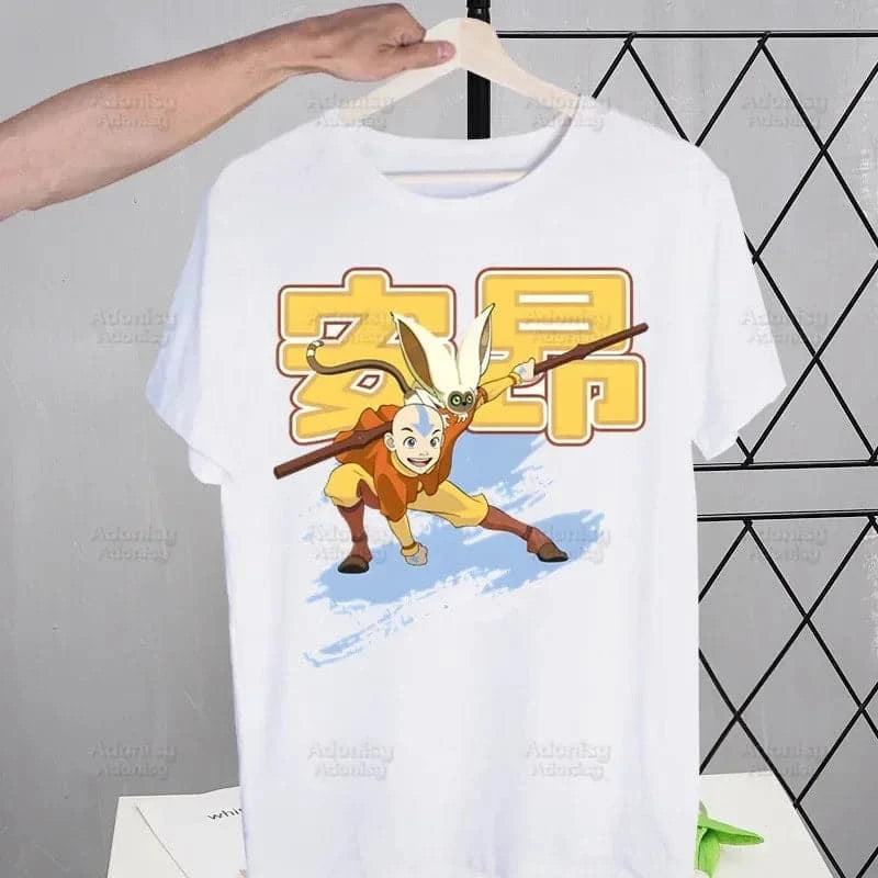 Avatar Cartoon T Shirt Men Retro The Last Airbender Tops Tees  Tshirt  Male T-shirts