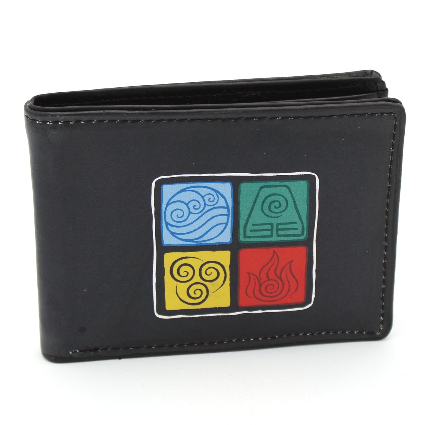 Avatar Four Elements Wind Water Fire Earth Bi-Fold Wallet with Gift Tin