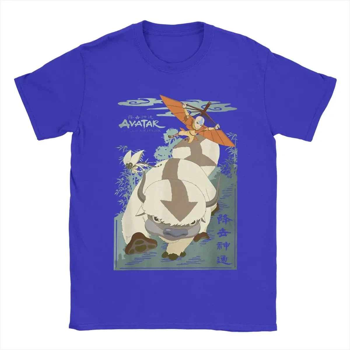 Avatar The Last Airbender Appa  And Aang In Flight T-Shirts for Men