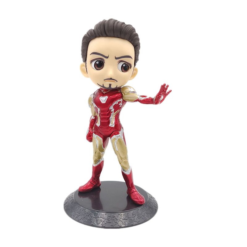 Avengers Anime Doll Superhero Iron Man Spiderman Thor Rocky PVC Doll Collection Model Toy 15 Cm