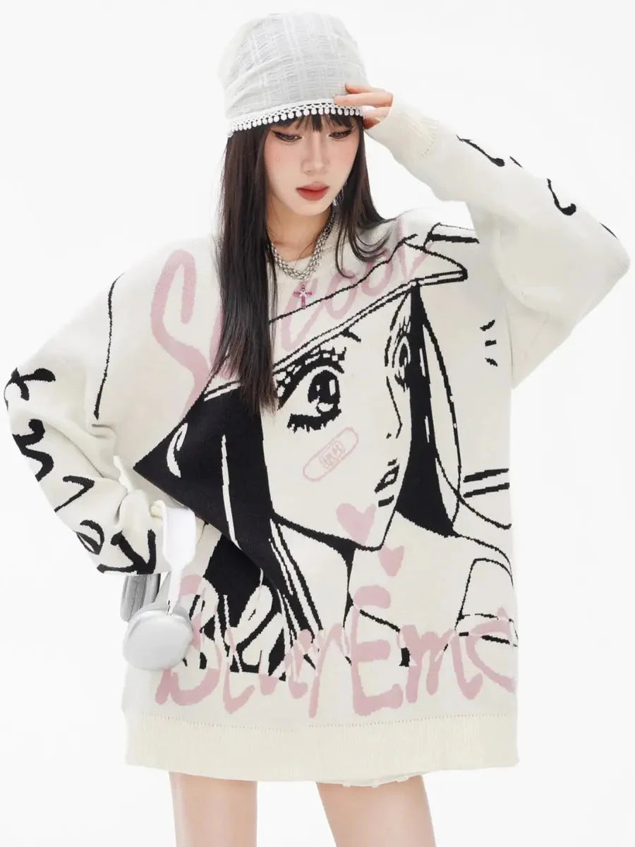 'Manga Girl‘ Anime Girls Streetstyle Oversized Sweater