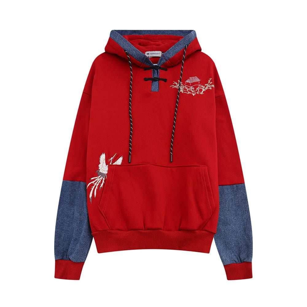YE731 Fellowship Embroidery Hoodie - Black / S