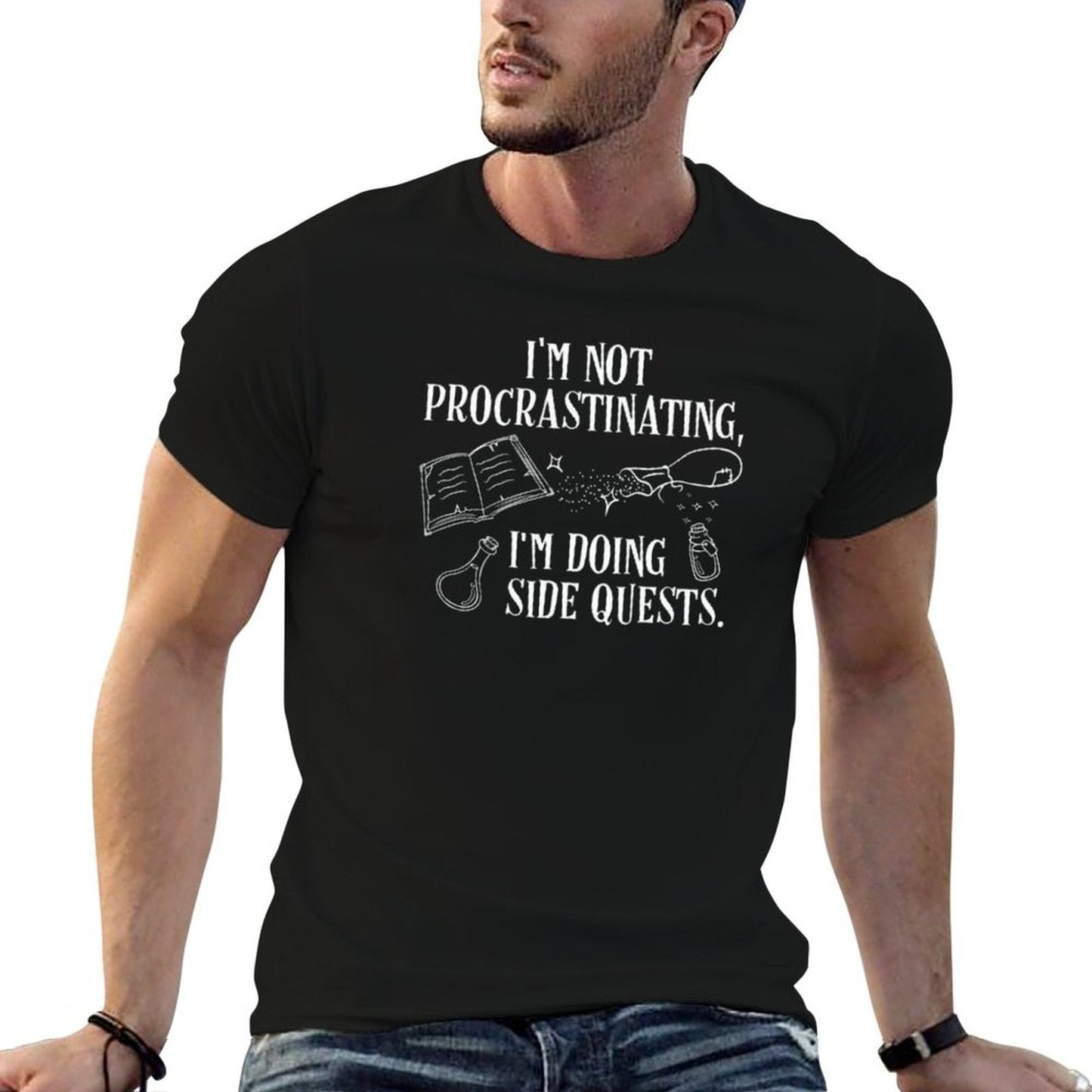I'm Not Procrastinating I'm Doing Side Quests  Fade-proof Color T-Shirt