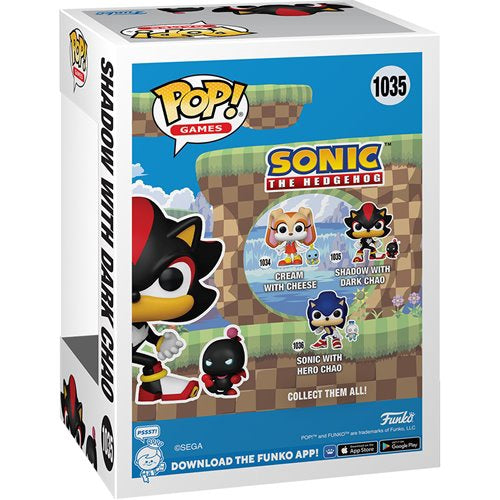 Sonic The Hedgehog Shadow Funko Pop Vinyl Figure With Dark Chao Buddy 1035