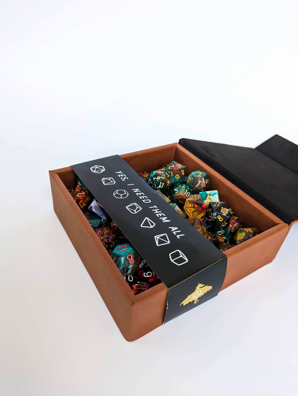 Hellfire Club - D&D - Vegan Leather Dice Box - Chestnut