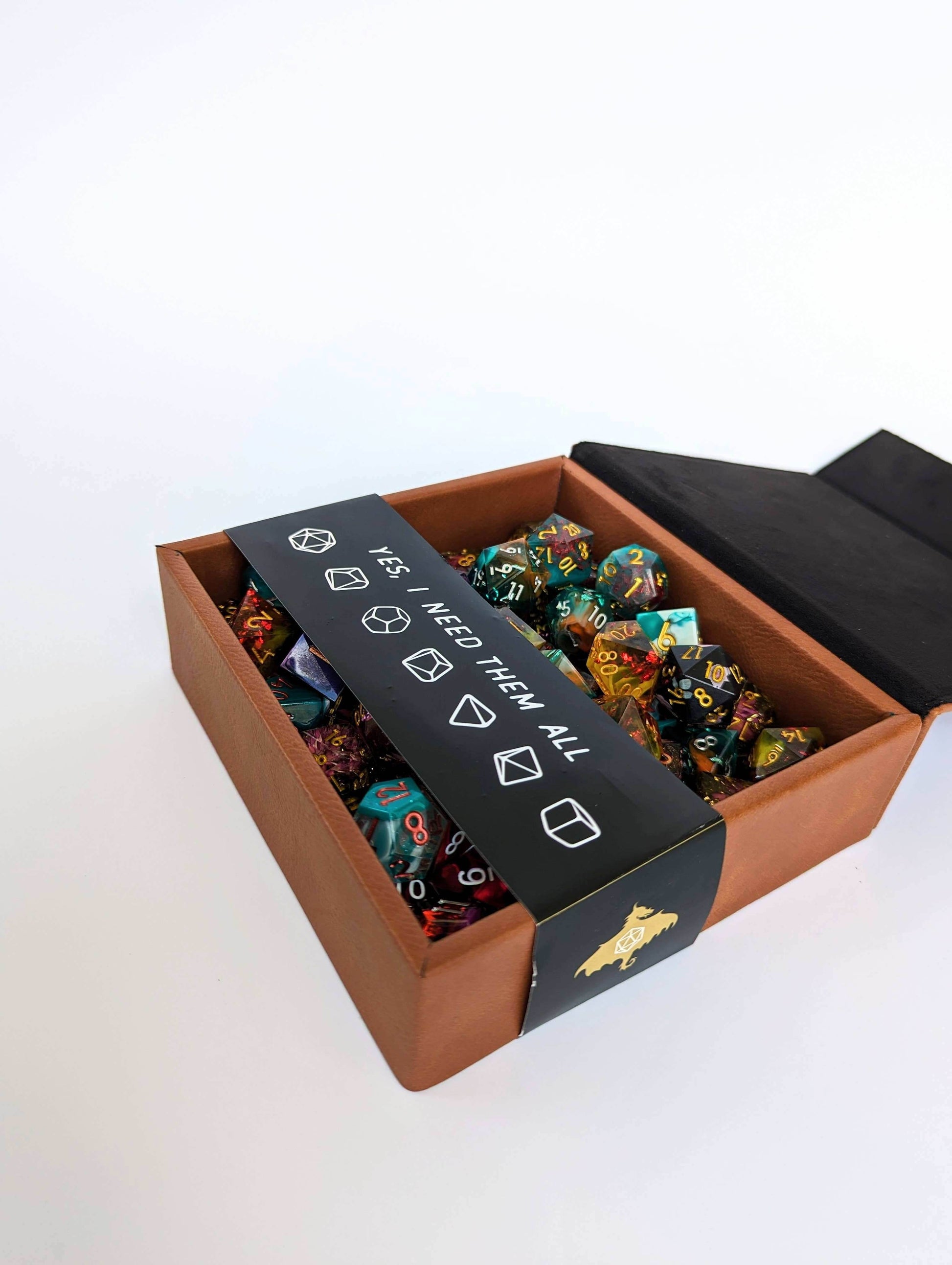 Hellfire Club - D&D - Vegan Leather Dice Box - Chestnut