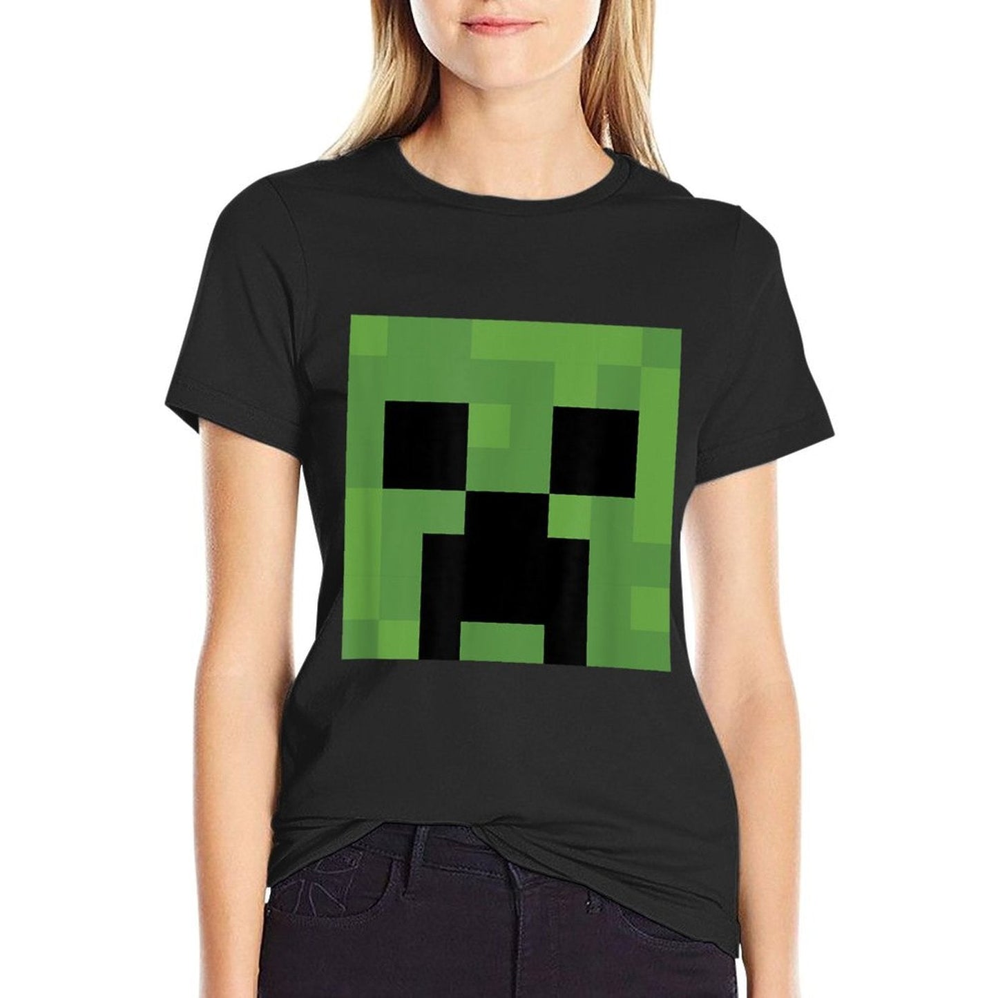 Minecraft Creeper Big Face  Polyester Blend T-Shirt