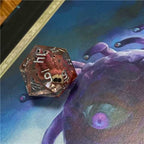 Red Beholder 22mm D20 DND Roll a D20 Dice Handmade Sharp Resin - 