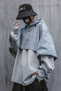 HiH18 I-Tech Layered Hoodie - Blue / M