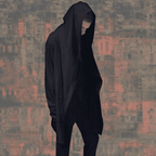 Gothic Hooded Cardigan Long Sleeves Cloak Men's - XS / Black