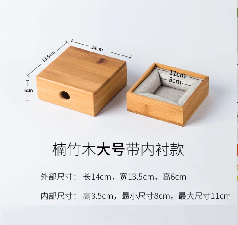 Bamboo and wood jewelry box small simple bamboo bracelets beads storage box Magnet switch Chinese Beautiful gift boxs