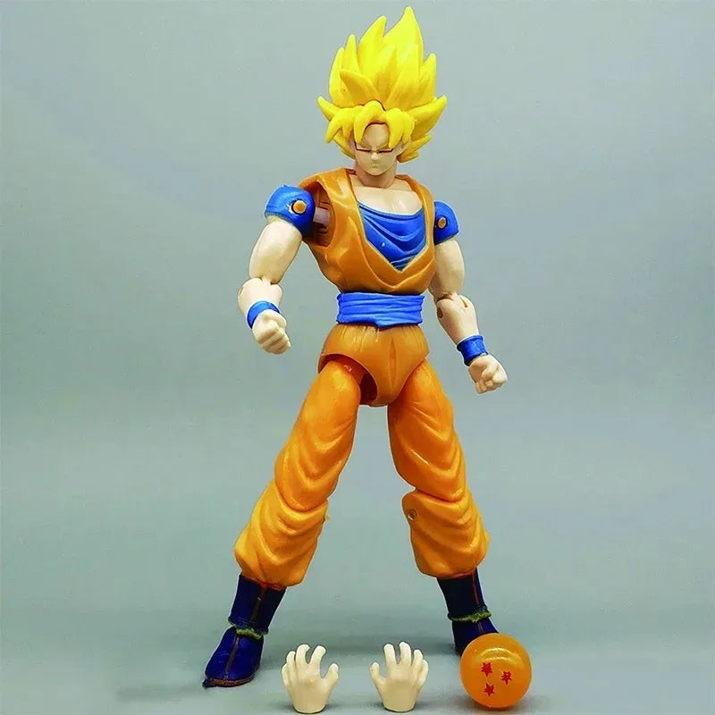 BANDAI Anime Dragon Ball Z Goku Vegeta Figure about  17CM PVC Action Figures Collection Model Toys Gifts Articular Mobility