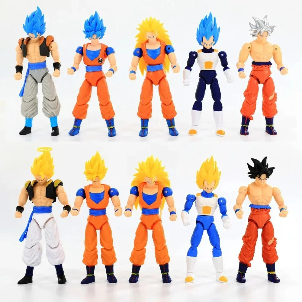 BANDAI Anime Dragon Ball Z Goku Vegeta Figure about  17CM PVC Action Figures Collection Model Toys Gifts Articular Mobility