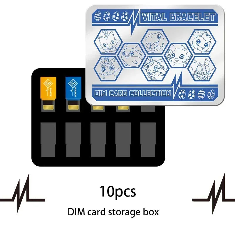 BANDAI DIM Card Digimon Adventure Agumon D-Ark PB Style EX 01 Life Bracelet Medarot V-mon Special Storage Box ANIME GIFT