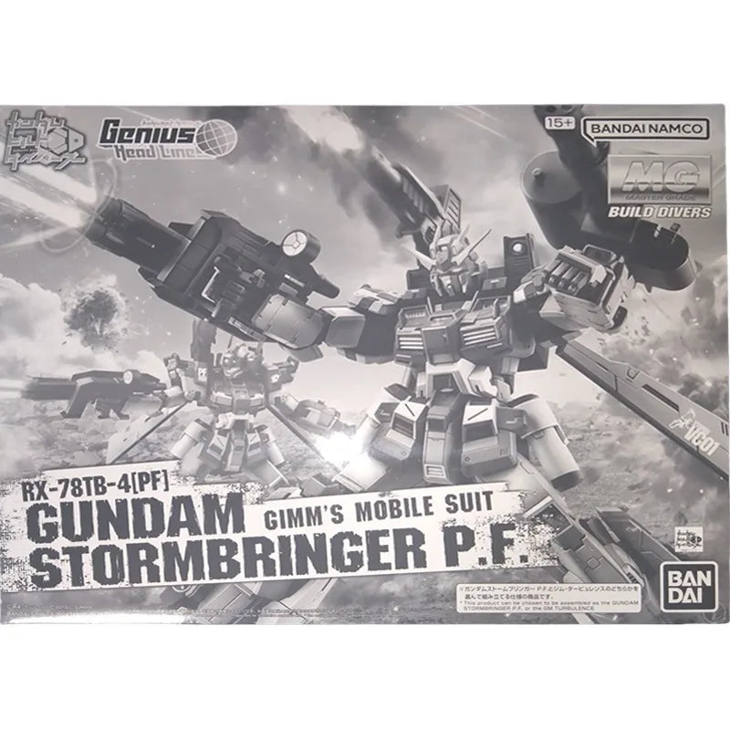 Bandai Genuine GUNDAM STORMBRINGER P.F. MG Anime Action Figure Robot Periphery Collectible Model Toy Ornaments Gift for Children