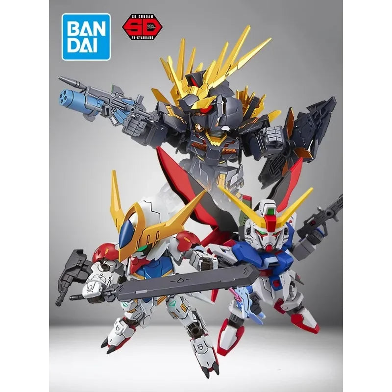 Bandai Model GUNDAM Action Figure SDEX Series Model Kit RX-78-2 Aile Strike Exia 00 Unicorn Astray Red Frame Barbatos Gundam