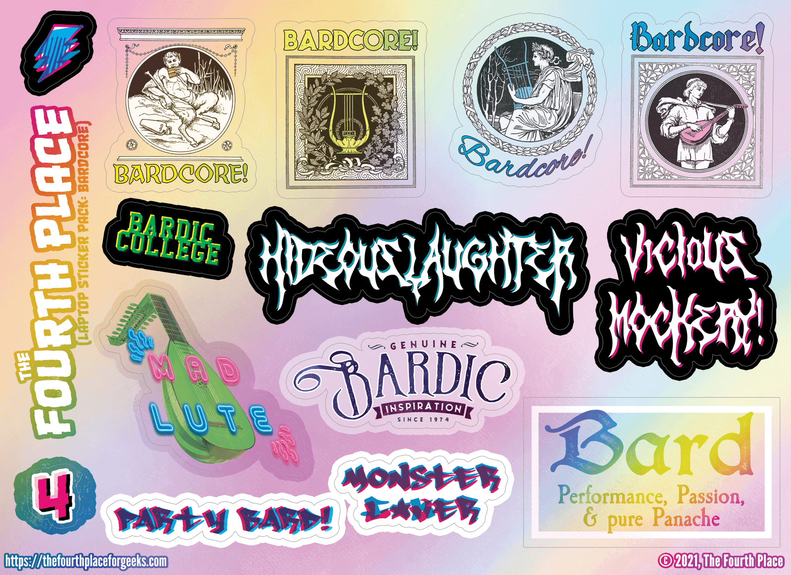 Bardcore! Stickers - 