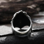 Baroque Lion Stainless Steel Ring - Stainless Steel / 8