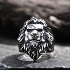 Baroque Lion Stainless Steel Ring - Stainless Steel / 8