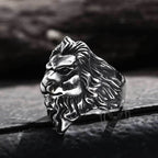 Baroque Lion Stainless Steel Ring - Stainless Steel / 8