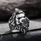 Baroque Lion Stainless Steel Ring - Stainless Steel / 8