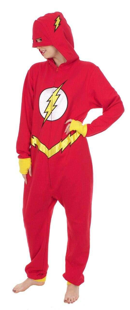 Barry Allen The Flash Hooded One Piece Pajama - S