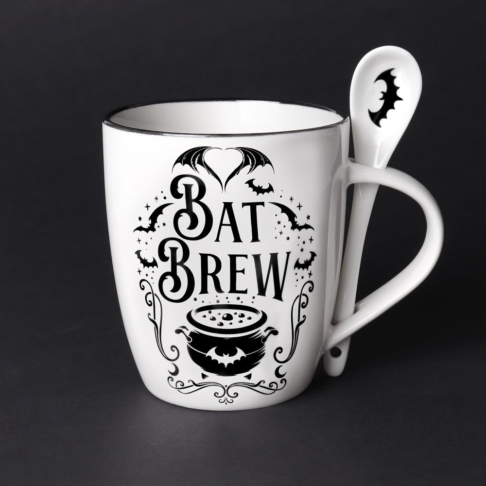 Bat Brew Mug Tea Cup and Spoon