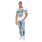 Batman The Dark Knight Arrow Logo White Mens T-Shirt - S