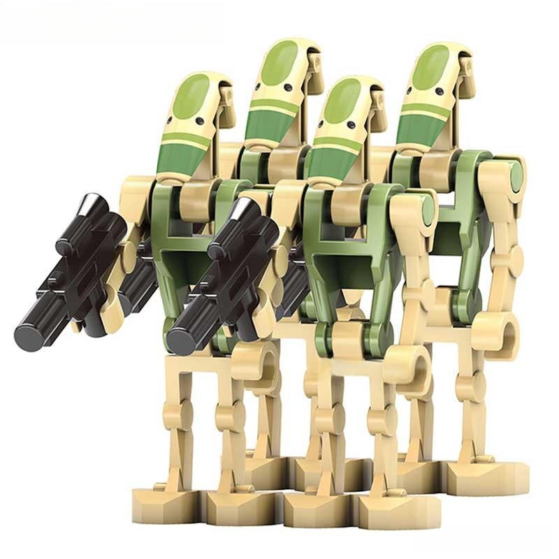 Battle Droids set of 4 Star Wars Lego Minifigures Custom Toys 1