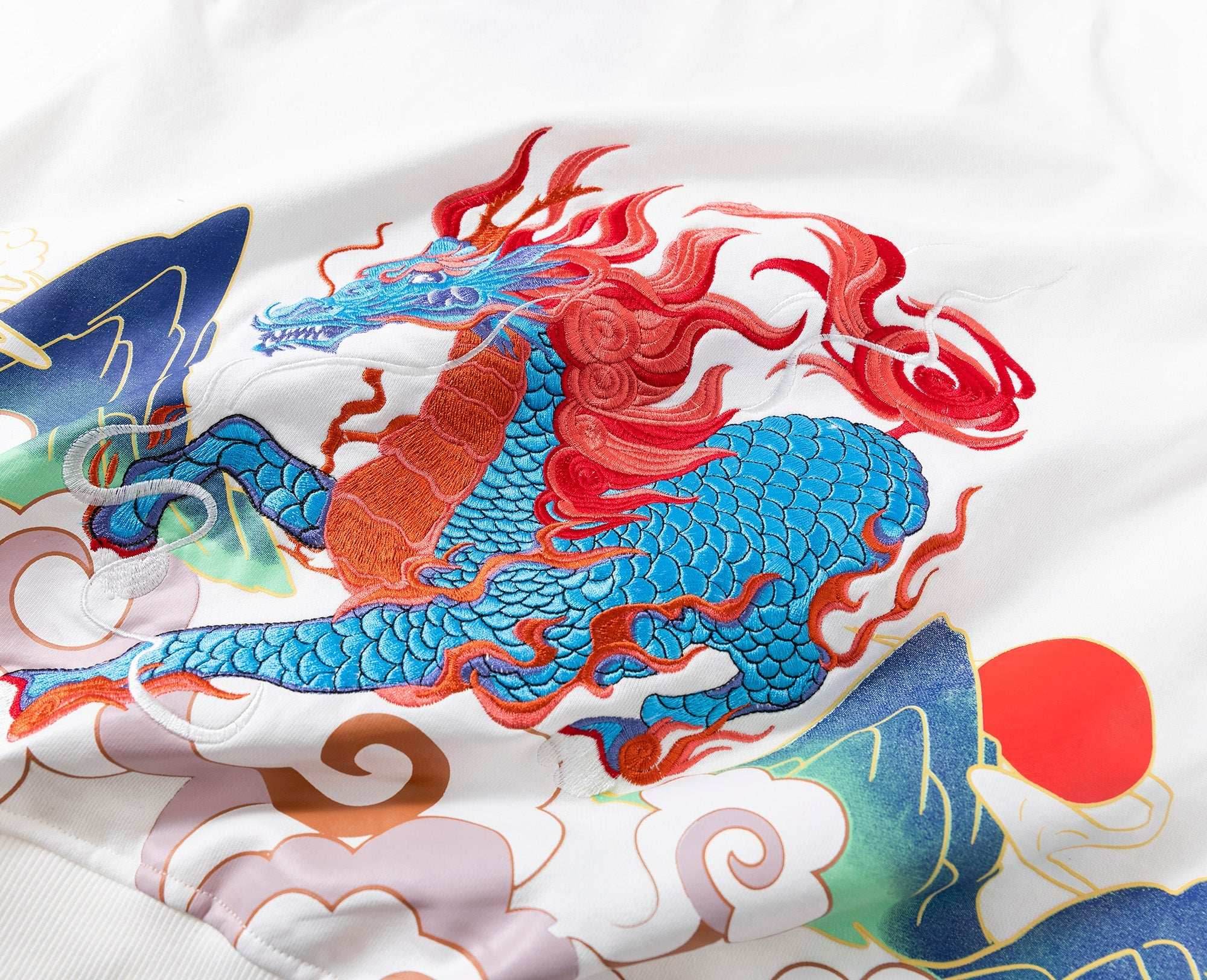 KH9240 Demon Horse Embroidery Hoodie - Black / S