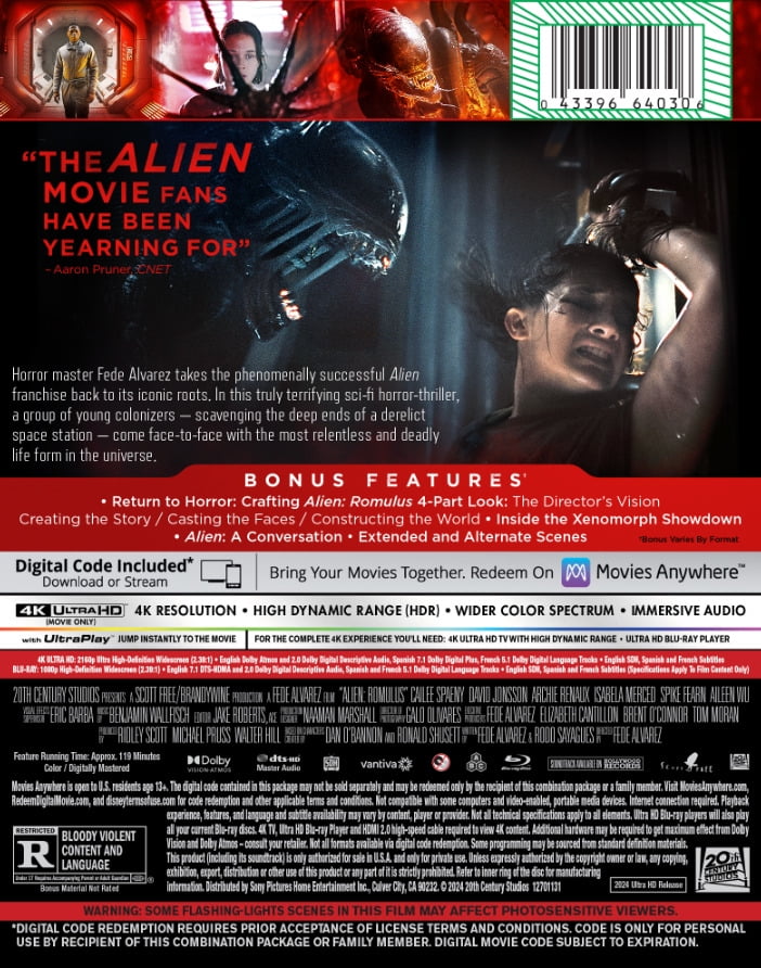 Alien: Romulus - Limited Edition Steelbook (4K Ultra HD + Blu-ray + Digital)