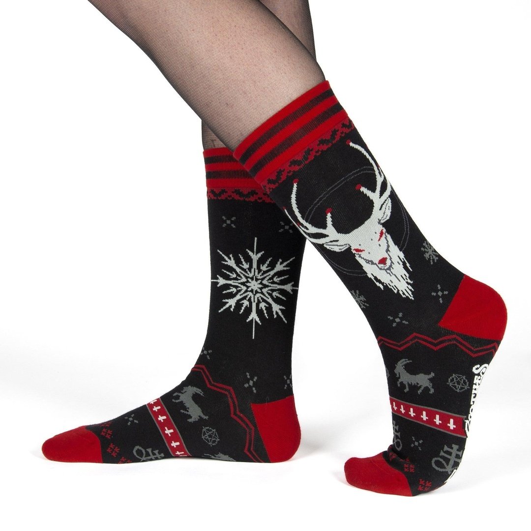Krampus & Beelzebuck Holiday Crew Sock Pack  | 2 Designs