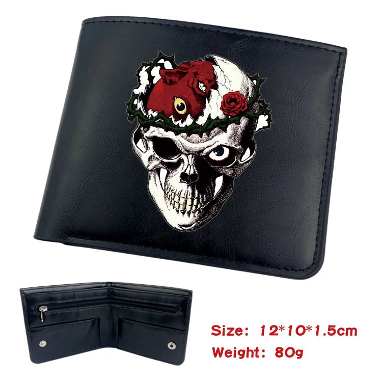 Berserk Animation Derivative Portable Folding Wallet Short Coin Purse with Card Holder