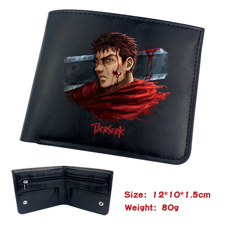 Berserk Animation Derivative Portable Folding Wallet Short Coin Purse with Card Holder