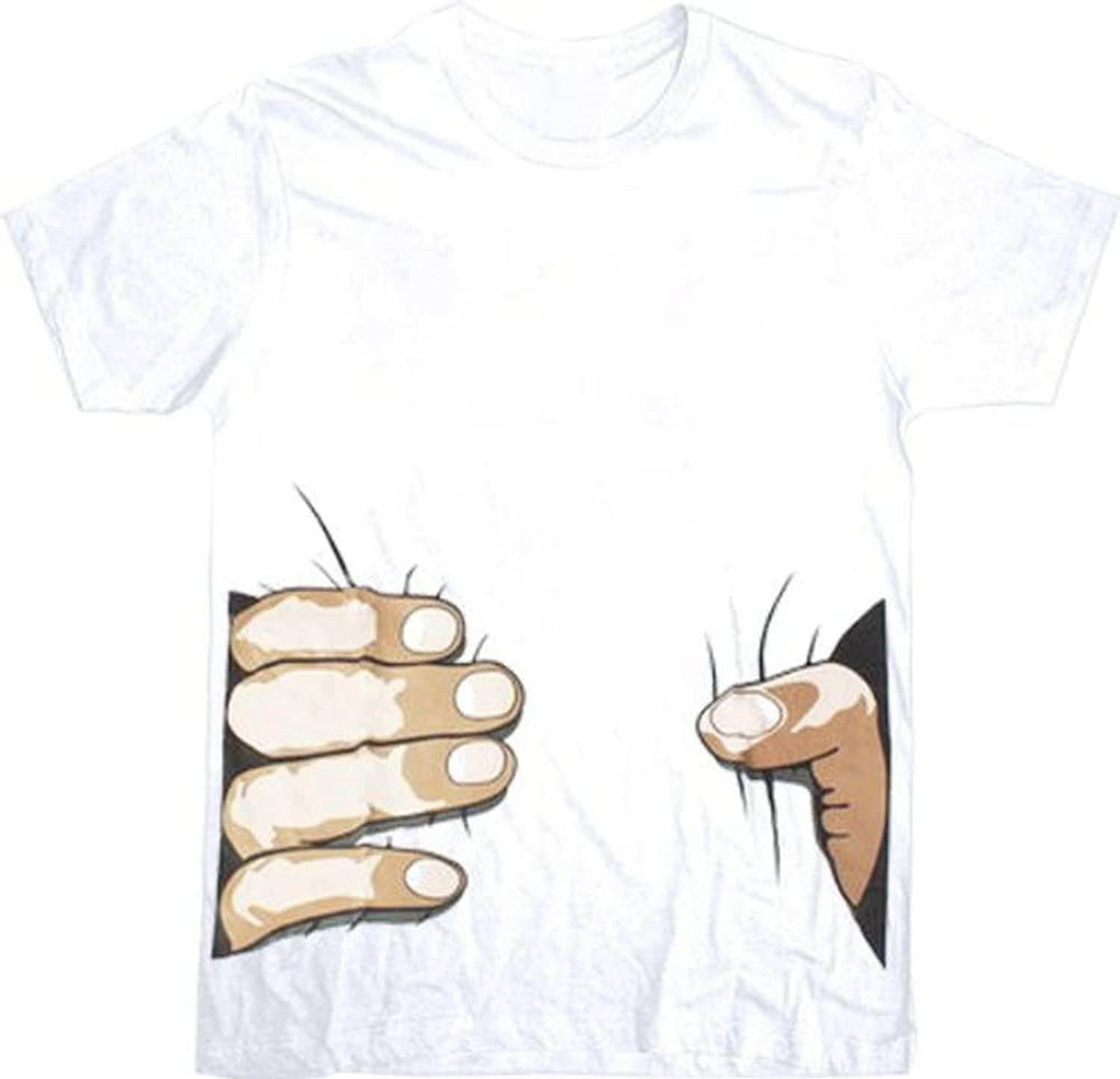 Big Hand Funny Squeeze White Men's t-shirt - S