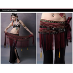 Belly Dance Waist Scarf Performance Tassel Hip Scarf Ethnic Tribe Dance Costume Belly Dance Waist Chain