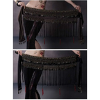Belly Dance Waist Scarf Performance Tassel Hip Scarf Ethnic Tribe Dance Costume Belly Dance Waist Chain