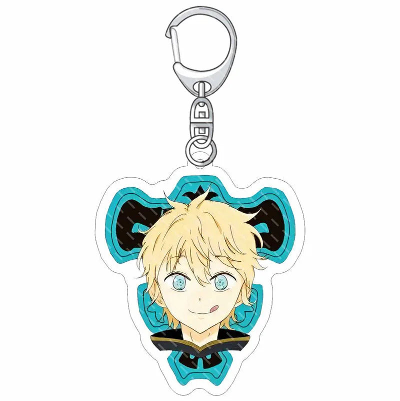 Black Clover Anime Fans Acrylic keychain Astayuno night see big Noel Fenlal keychain jewelry Fans gifts Car bag key chain