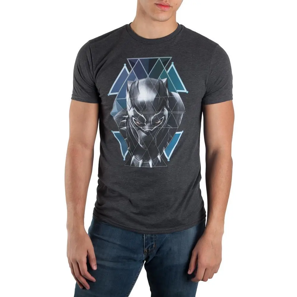 Black Panther Geometric Face T-shirt Tee Shirt