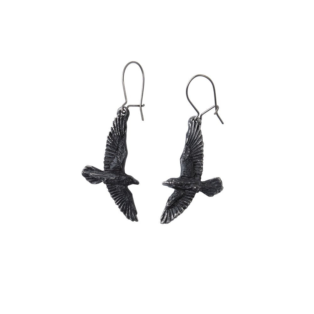 Black Raven Earrings