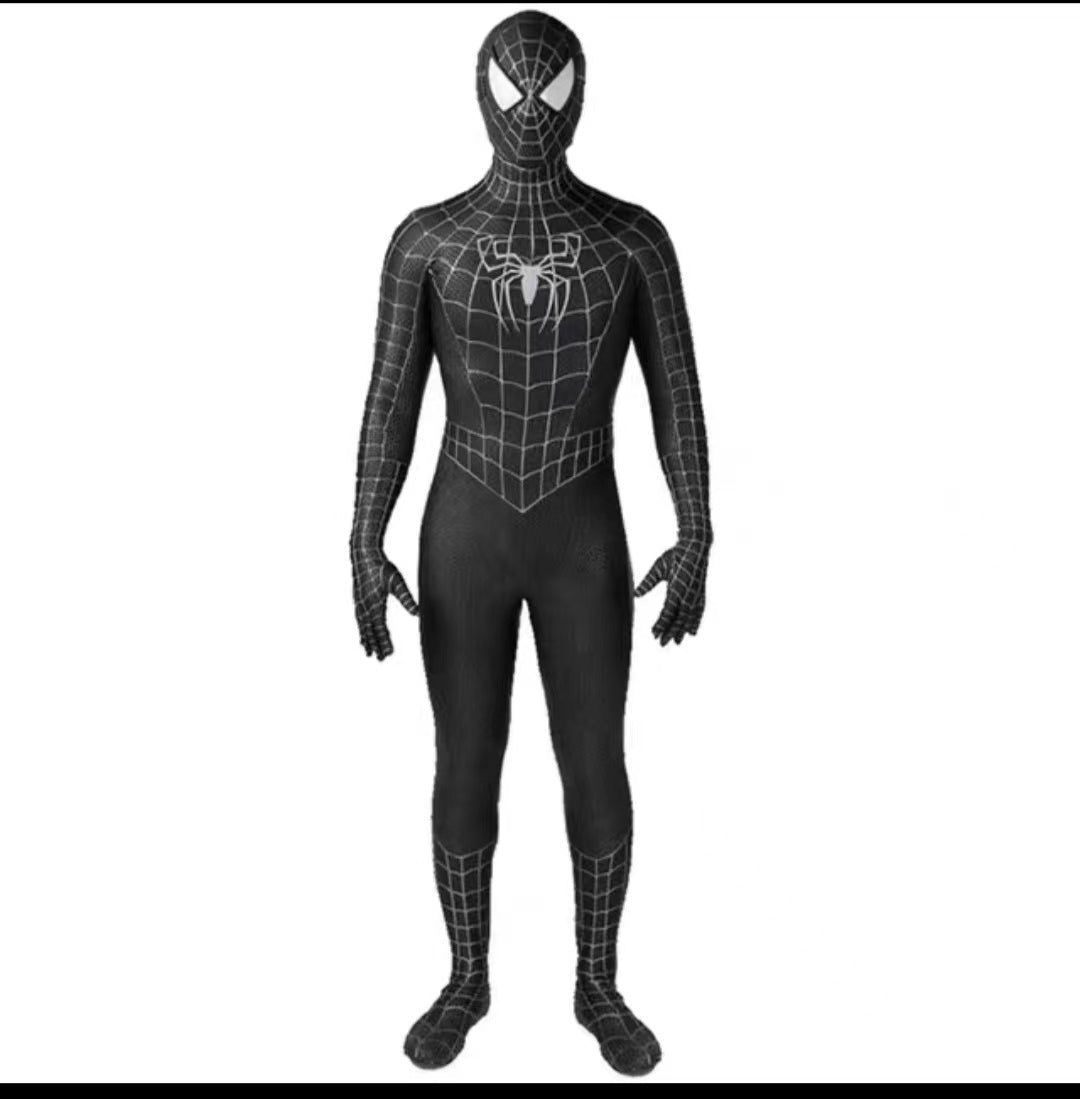 Black/red Tobey Maguire Spiderman Costume - Perfect For Cosplay Halloween (adults/kids)